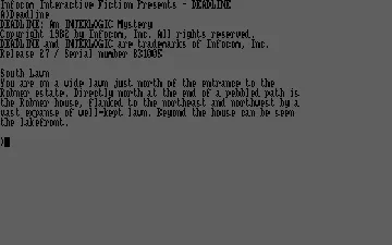 Deadline (UK) (1986) (CPM) screen shot game playing